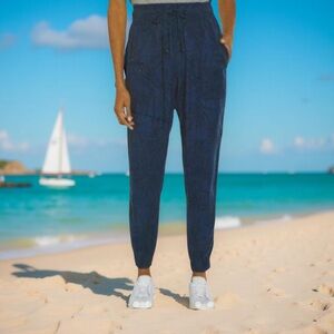 Orvis Classic Collection Comfort Blue Casual Pants w/drawstring Elastic Waist L